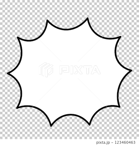 Manga style speech bubble 5 thin line Manga style speech bubble 5 thin line 123460463