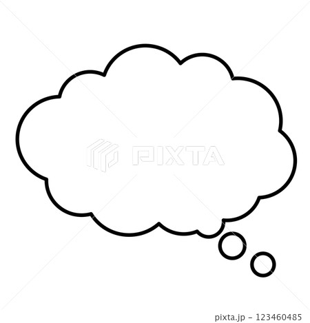 漫画風ふきだし7 細い線 漫画風ふきだし7 細い線 123460485
