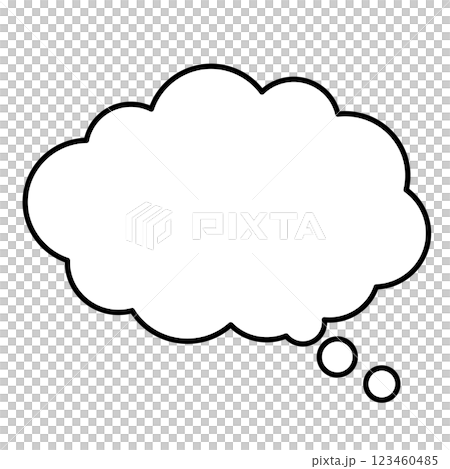 漫画風ふきだし7 細い線 漫画風ふきだし7 細い線 123460485