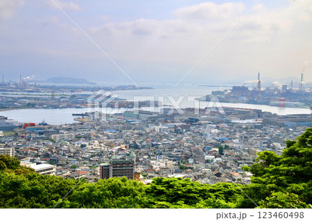 北九州市市街地・俯瞰(福岡県・北九州市) 北九州市市街地・俯瞰(福岡県・北九州市) 123460498