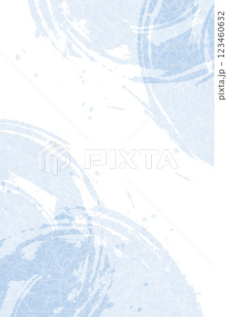 暑中見舞い　夏　青　和柄　背景 123460632