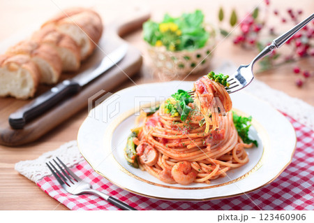 春の味覚 菜の花のイタリアンパスタ （ ナポリタン ） 123460906