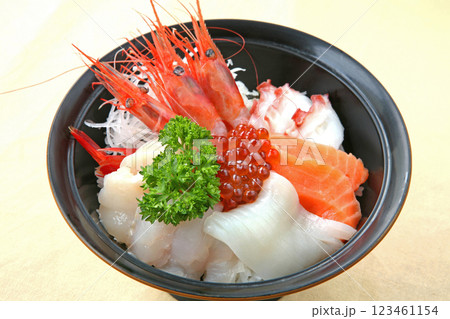 海鮮丼 えび いくら たこ サーモン ほたて いか 海鮮丼 えび いくら たこ サーモン ほたて いか 123461154