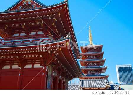 宝蔵門と五重塔と浅草ビューホテル 123461191