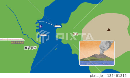 鹿児島市　桜島　マップ 123461213
