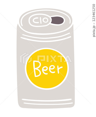 缶ビール／手書きのベクターイラスト 123461250