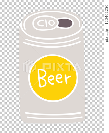 缶ビール／手書きのベクターイラスト 123461250