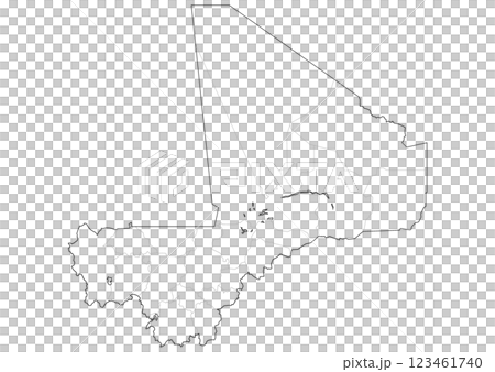 Blank map Mali 123461740