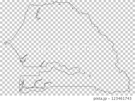 白地図　セネガル 123461743