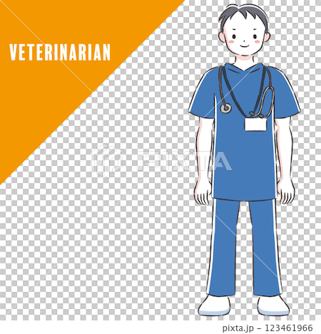 醫療行業男性的插圖 123461966