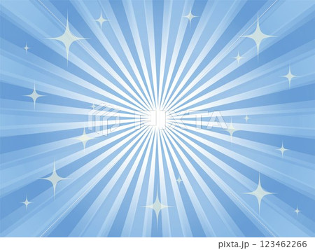 キラキラ輝くポップな集中線背景素材_青色 123462266