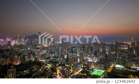 Feb 17 2025 Stunning Cityscape View at Twilight with Illuminated Buildings Feb 17 2025 Stunning Cityscape View at Twilight with Illuminated Buildings 123462642