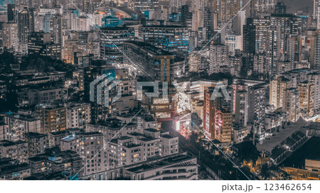 Feb 17 2025 Illuminated Urban Skyline at Night Showcasing City Lights 123462654