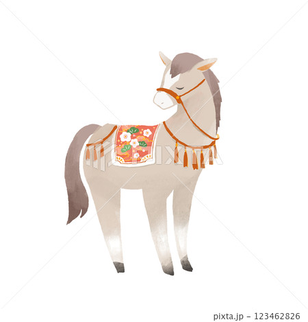 おめでたい馬のイラストのイラスト素材 [123462826] - PIXTA