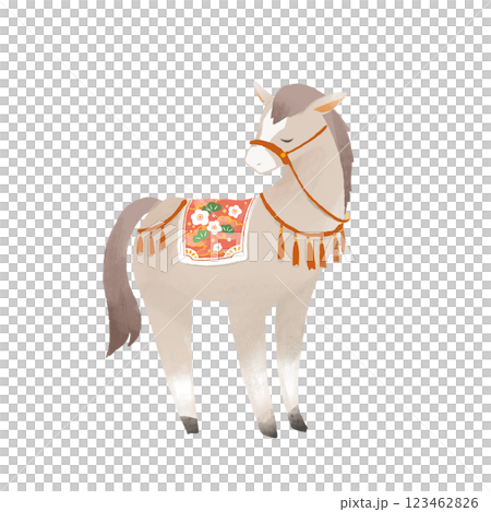 Auspicious horse illustration 123462826