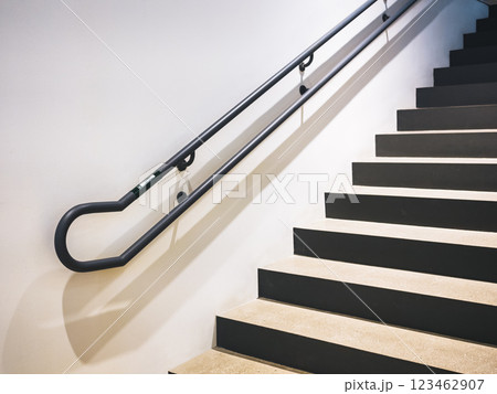 Braille Staircase Handrail Building interior details Universal design for disabilit 123462907