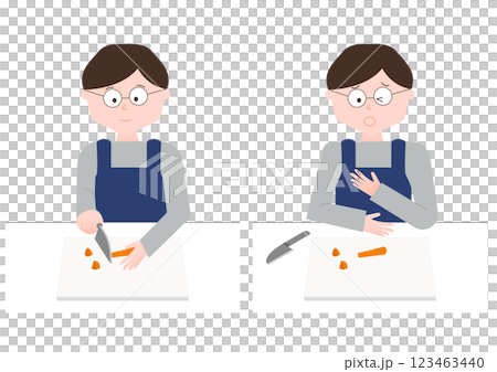 男子用刀割傷手指 123463440