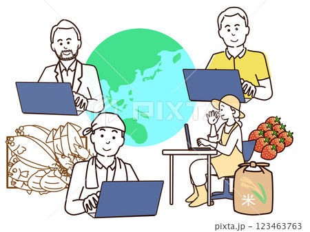 ビジネスマン ネット取引をする ビジネスマン ネット取引をする 123463763