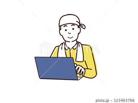 ビジネスマン ネット取引をする ビジネスマン ネット取引をする 123463766