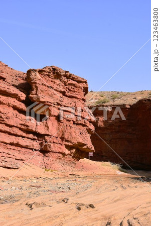 浸食と風食によって形成された峡谷の風景 浸食と風食によって形成された峡谷の風景 123463800