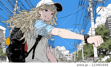 フィストバンプ（グータッチ）をしようとしている若い女性