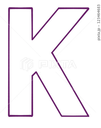 シンプルなアルファベットKのイラスト素材 シンプルなアルファベットKのイラスト素材 123464683