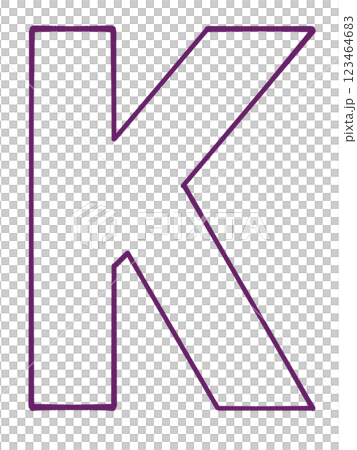 シンプルなアルファベットKのイラスト素材 シンプルなアルファベットKのイラスト素材 123464683
