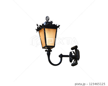 vintage wall street lamp isolated on white background 123465125