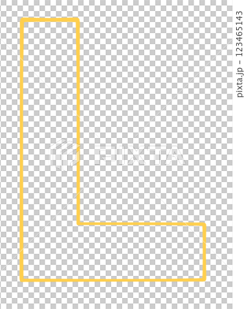 Simple alphabet L illustration material 123465143