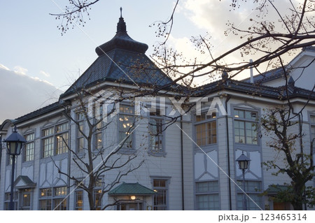 倉敷美観地区の風景　夕景 123465314