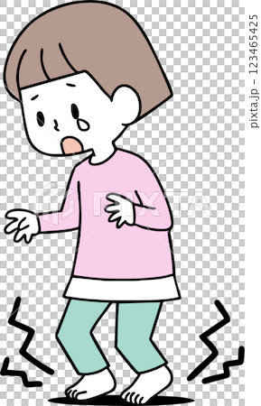足の感触が気持ち悪い女の子 123465425