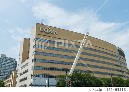 Montreal, Quebec, Canada - August 9 2021 : UQAM President-Kennedy building. University of Quebec at Montreal. Montreal, Quebec, Canada - August 9 2021 : UQAM President-Kennedy building. University of Quebec at Montreal. 123465518