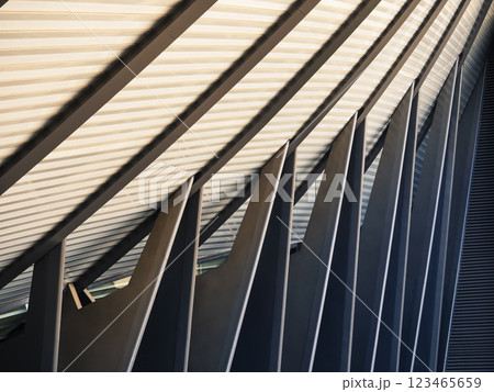 Steel Roof structure Curve metal shade shadow Architecture details 123465659