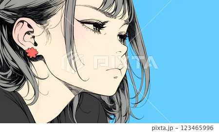 否定的な感情を抱いている若い女性