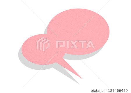 Pink paper speech bubbles separated on transparent background 123466429