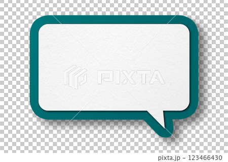 Green paper speech bubbles separate on transparent background Green paper speech bubbles separate on transparent background 123466430