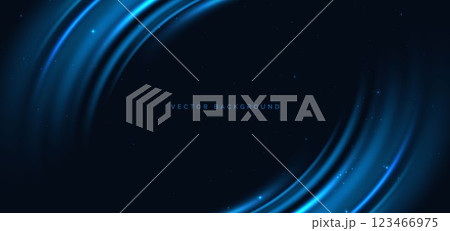 Hi-speed light blue curved laser beams on black ground with sparkle. Hi-speed light blue curved laser beams on black ground with sparkle. 123466975