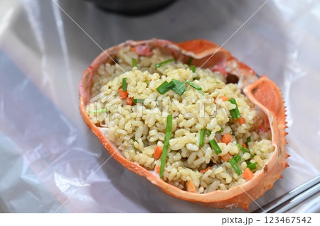 Korean food. King Crab fried rice 123467542