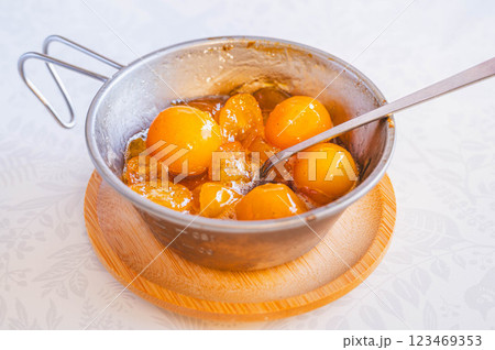 キンカンのジャムと甘露煮作り キンカンのジャムと甘露煮作り 123469353