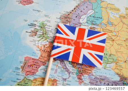 Bangkok, Thailand December 10, 2023 British map in world map paper. Bangkok, Thailand December 10, 2023 British map in world map paper. 123469557