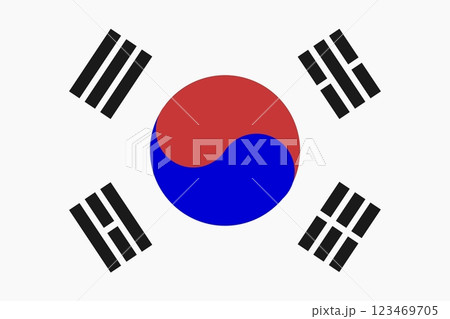 韓国の国旗 韓国の国旗 123469705