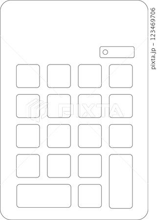 テンキー枠線 テンキー枠線 123469706