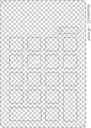 テンキー枠線 テンキー枠線 123469706