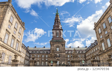 Christiansborg Palace in Copenhagen. Danish Parliament Folketinget. Christiansborg Palace in Copenhagen. Danish Parliament Folketinget. 123470556