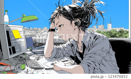 仕事で失敗をしてお手上げ状態の女性