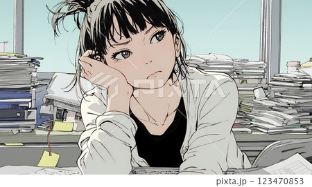 仕事で失敗をしてお手上げ状態の女性