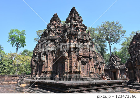クメール美術の至宝・バンテアイスレイ寺院，アンコール遺跡群／カンボジア 123472560