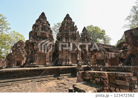 クメール美術の至宝・バンテアイスレイ寺院，アンコール遺跡群／カンボジア 123472562