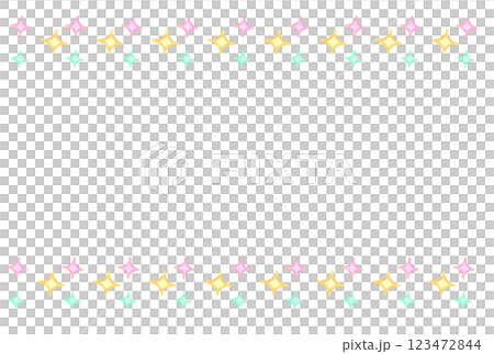 閃閃發光的彩色星形框架 123472844