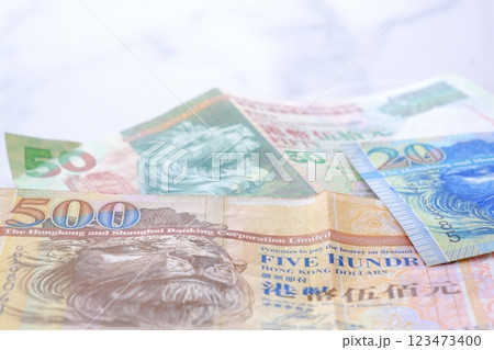香港の通貨、香港ドル(HKD)の紙幣 香港の通貨、香港ドル(HKD)の紙幣 123473400